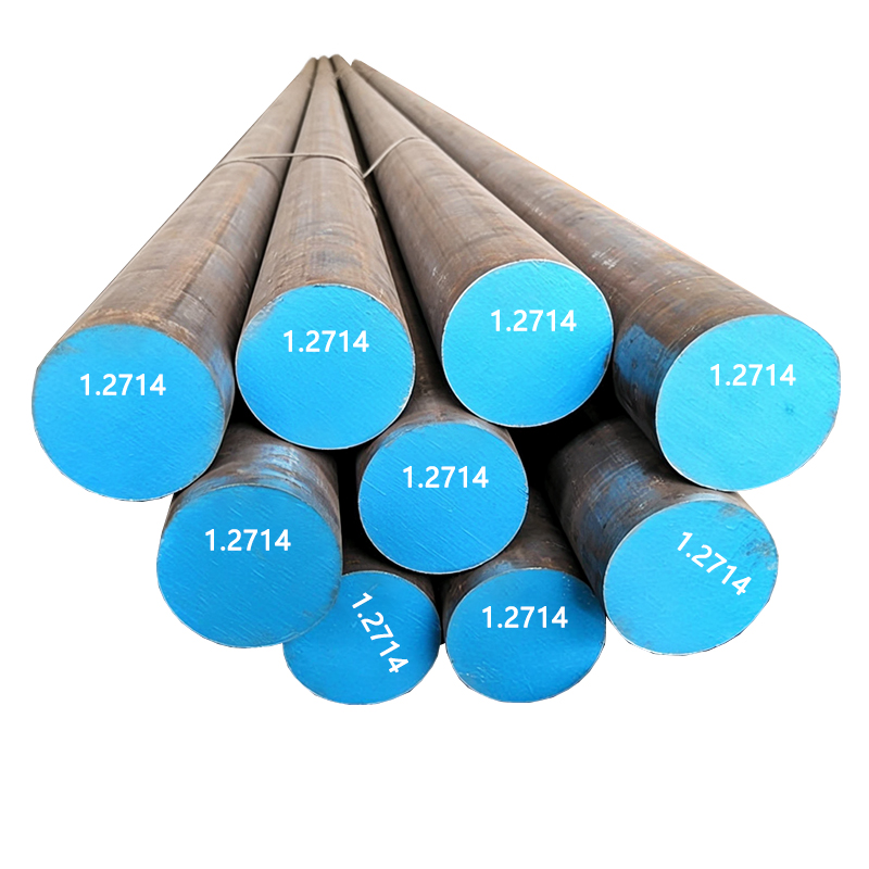 1.2714 55NiCrMoV7 th&eacute;p c&ocirc;ng cụ thanh tr&ograve;n sơn m&agrave;u xanh mặt cuối k&egrave;m theo