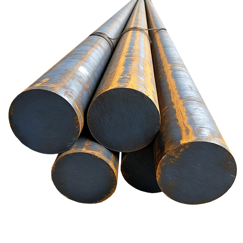 Barre ronde en acier forg&eacute; L6, surface noire, en entrep&ocirc;t